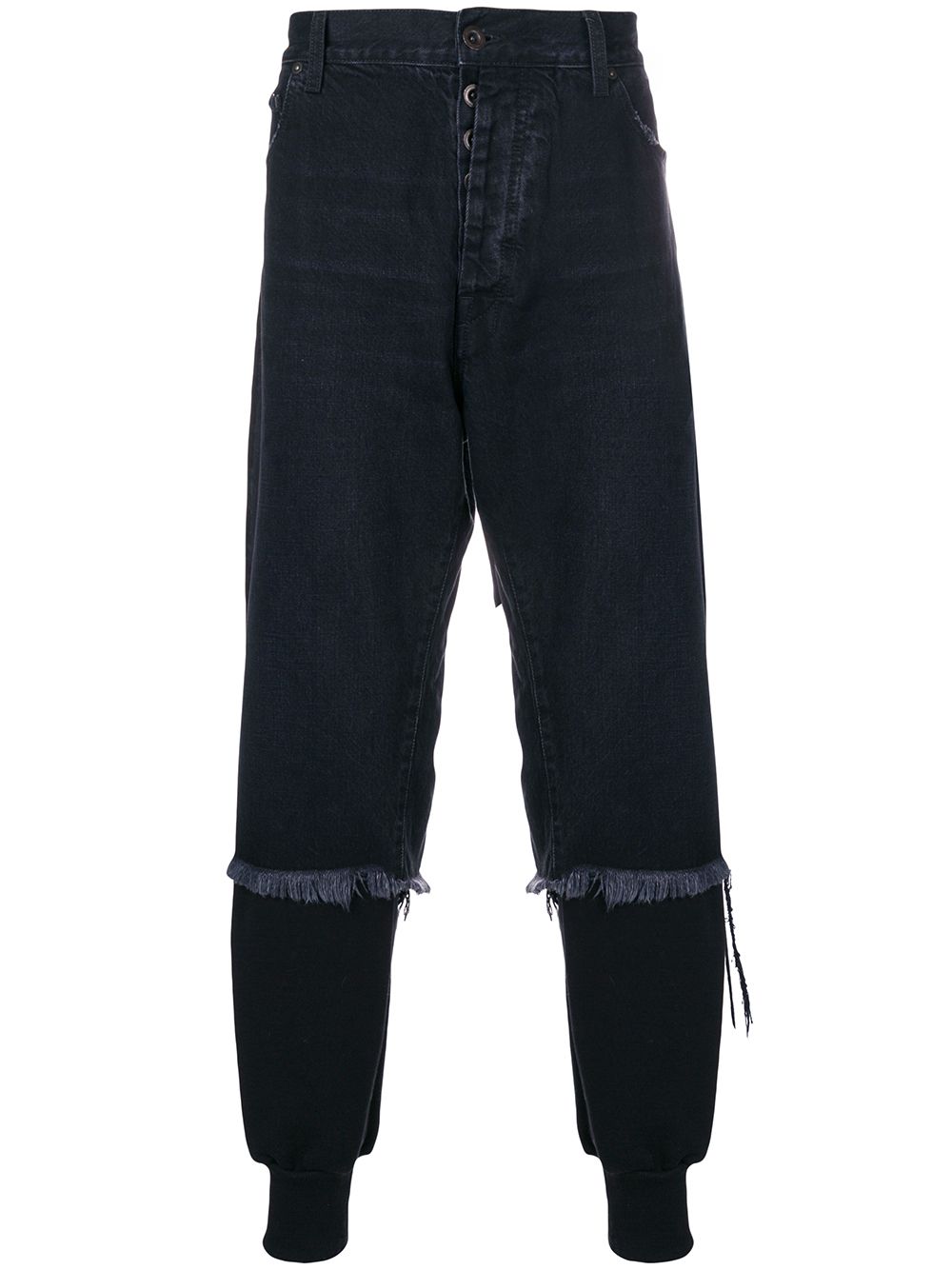 UNRAVEL PROJECT спортивные брюки с джинсовым верхним слоем