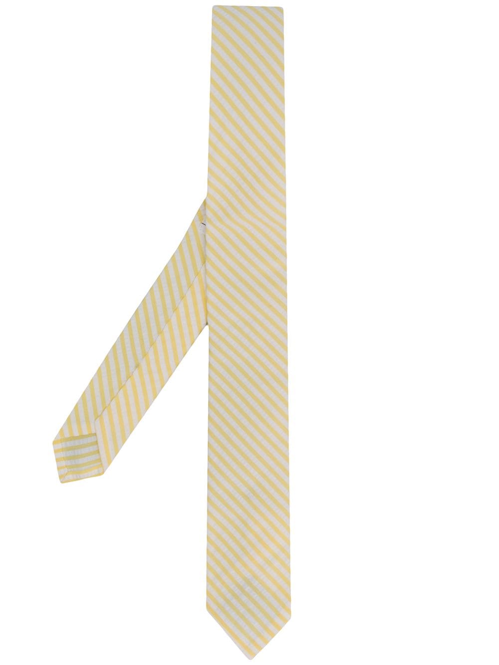 Thom Browne полосатый галстук из сирсакера от Thom Browne