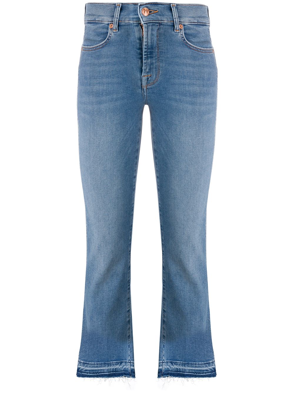 7 For All Mankind джинсы с завышенной талией и эффектом потертости от 7 For All Mankind