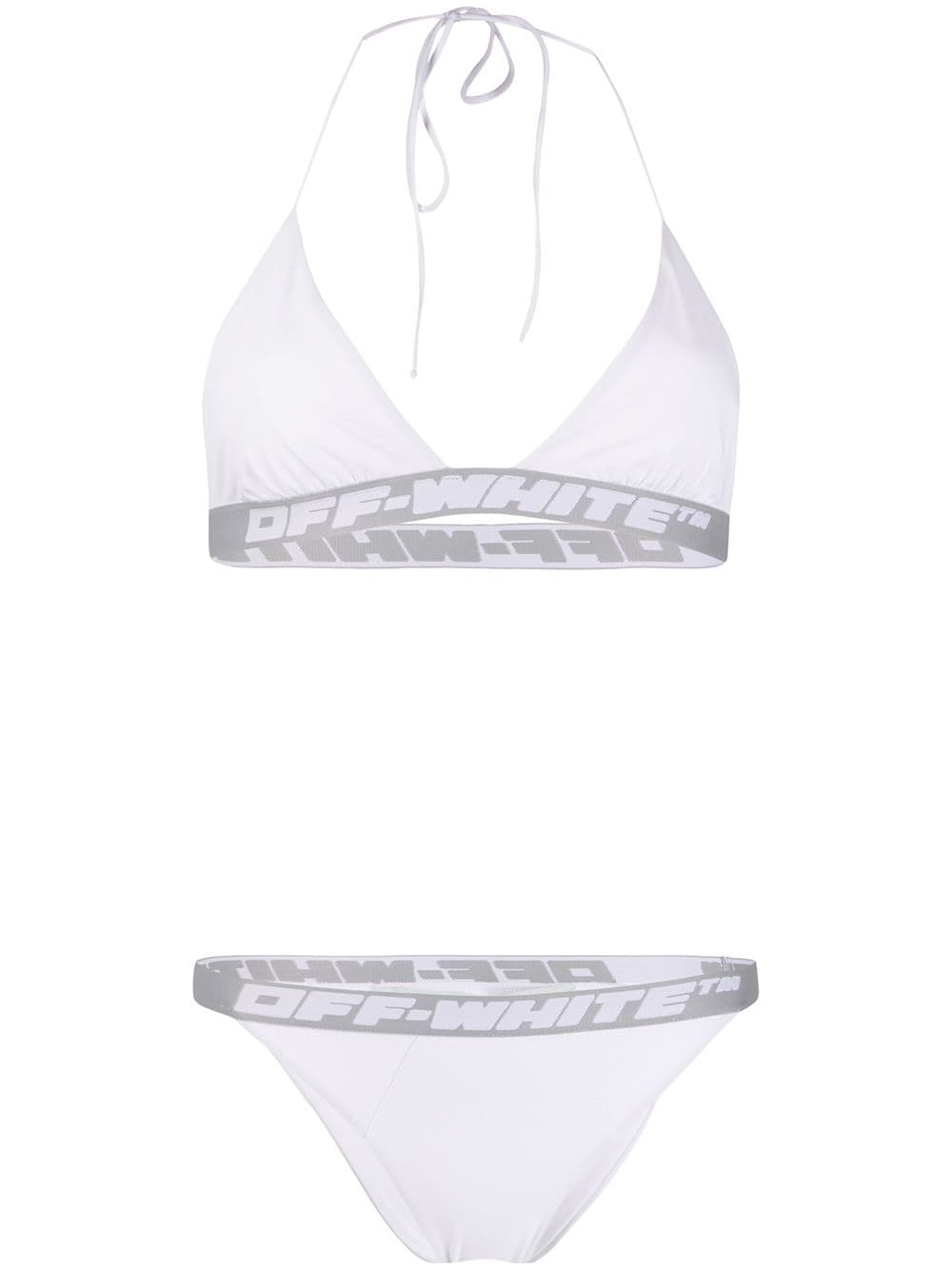 Off-White бикини с логотипом и завязками