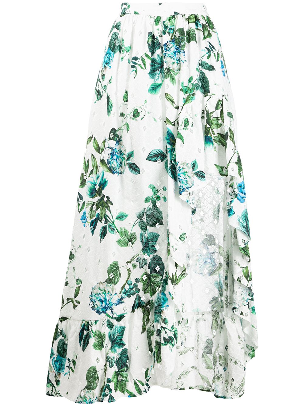 Blumarine юбка асимметричного кроя с цветочным принтом от Blumarine