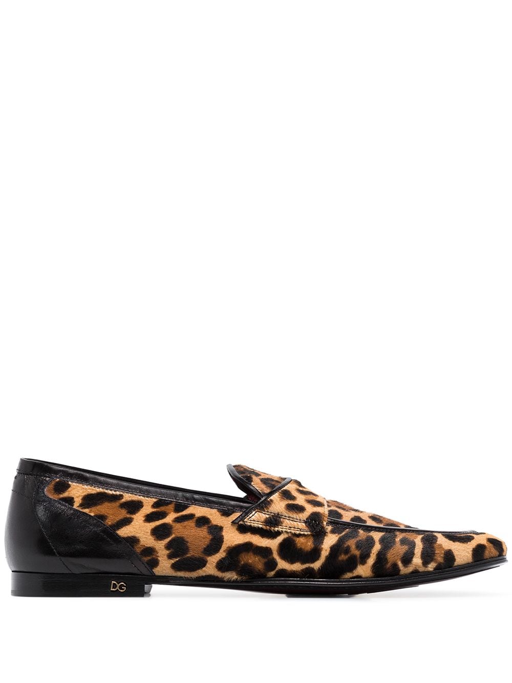 Dolce & Gabbana лоферы Erice с леопардовым принтом