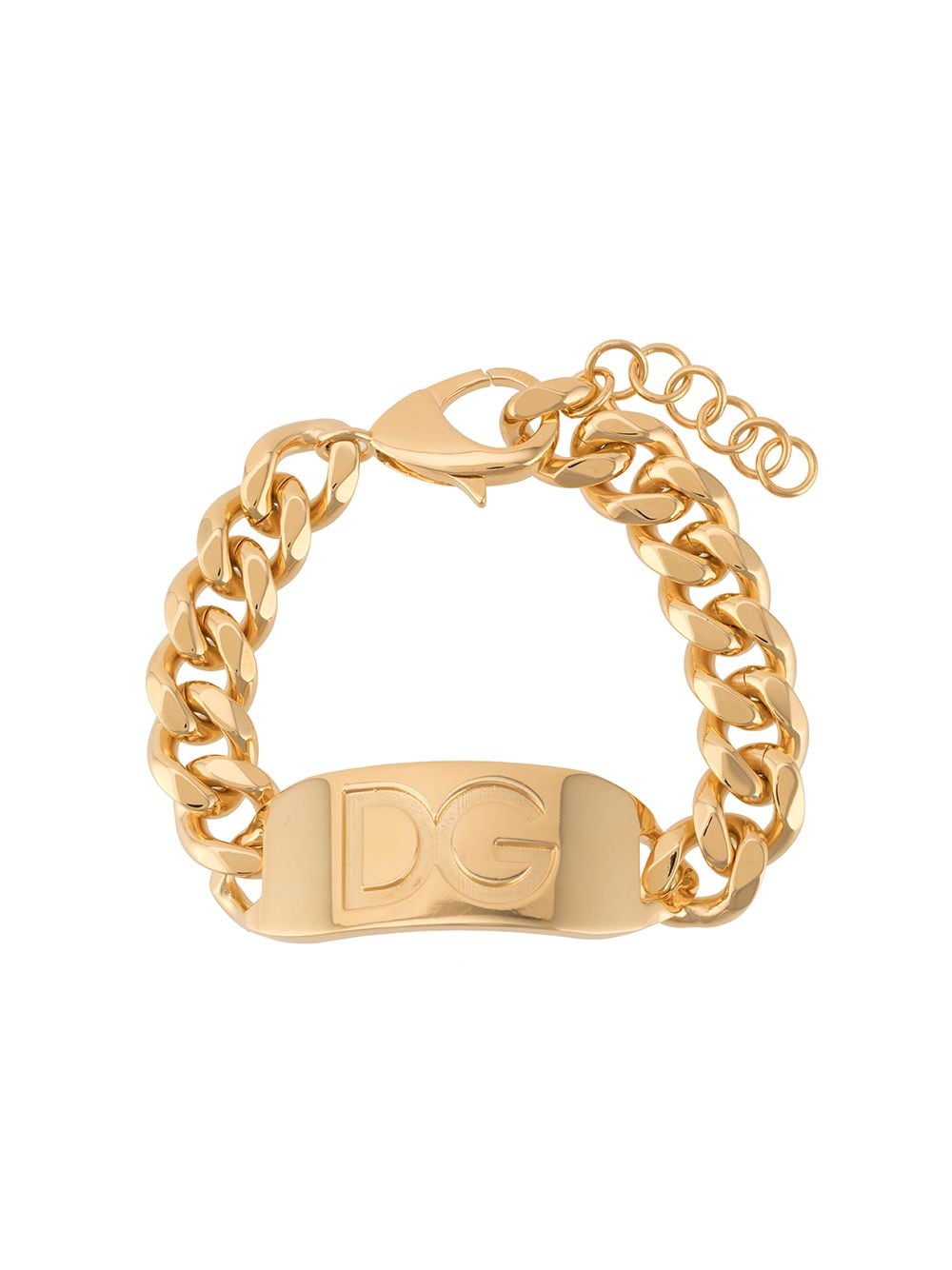 Dolce & Gabbana цепочный браслет с гравировкой логотипа