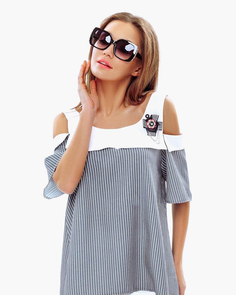 Блуза-oversize в смужку от Gepur